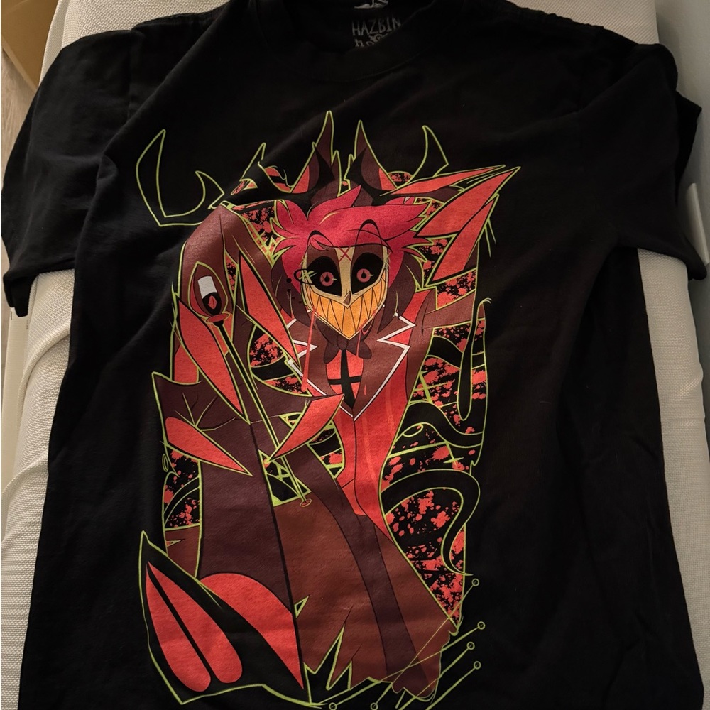 Hazbin Hotel Graphic T-shirt Black Medium Mens